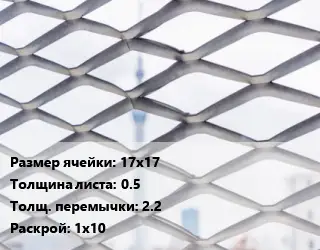 Сетка ЦПВС 17х17 s=0.5 2.2 Раскрой: 1х10